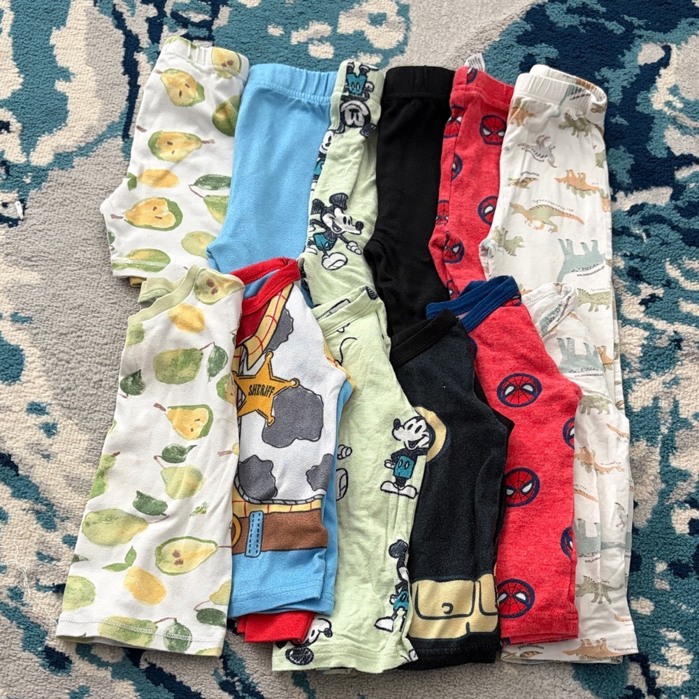 2T 24mo Set of 6 boy pajamas bundle